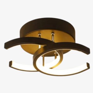 LunaGlow - Elegante LED Deckenlampe Schwarz Weiß 25,5 cm